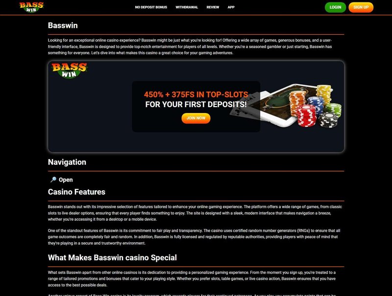 Introduction to casino basswin